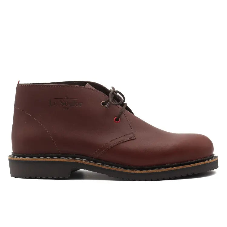 Chaussures boots homme cuir marron Ascain Acajou H