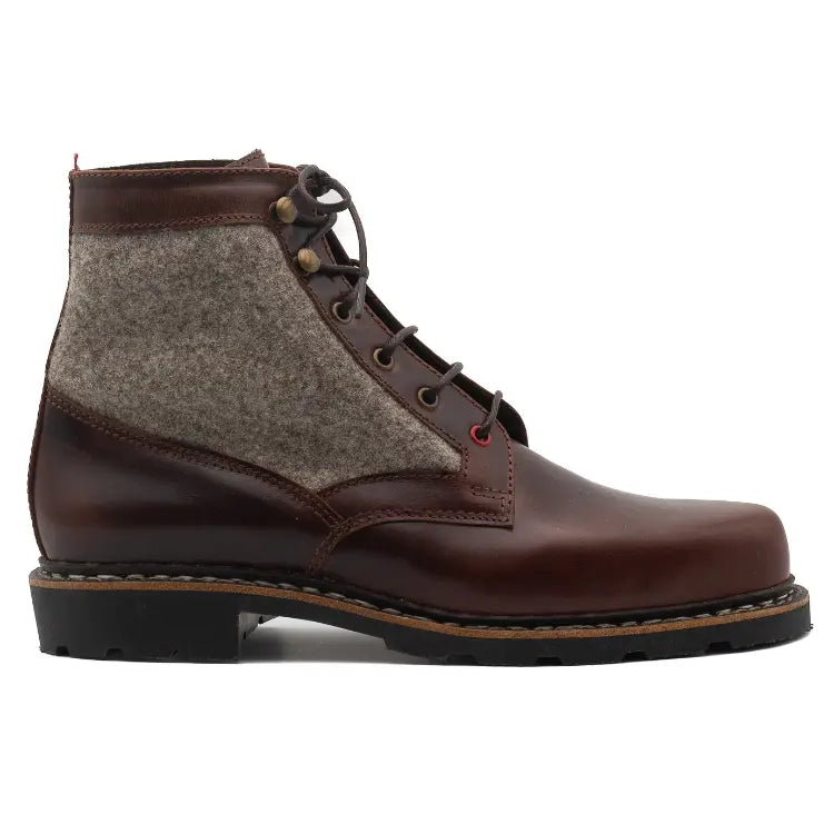 Chaussures boots femme cuir marron Montparnasse Marron Satiné F