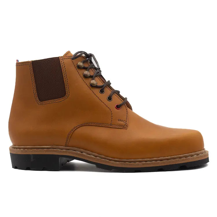 Chaussures boots homme cuir camel Germain Naturel H