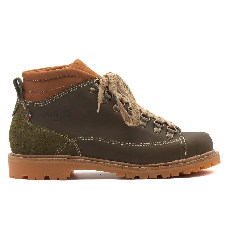 Chaussures de randonnée homme cuir kaki Aspe Chanvre H (V2)
