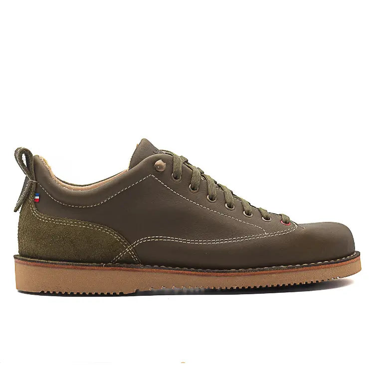 Baskets femme cuir kaki 1925 Chanvre F